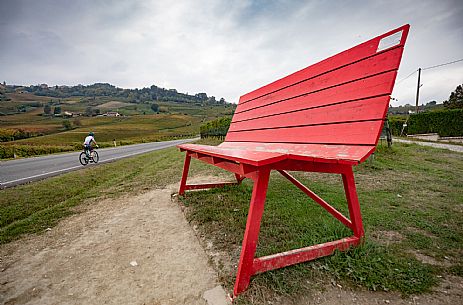 Langhe Landscape with Big Bench