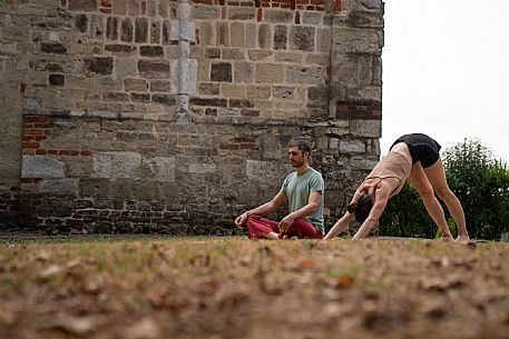 Yoga at the Church of San Secondo in Cortazzone