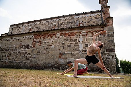 Yoga at the Church of San Secondo in Cortazzone