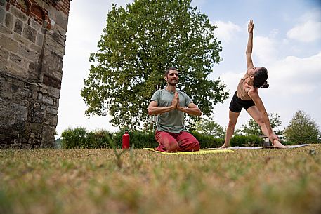 Yoga at the Church of San Secondo in Cortazzone